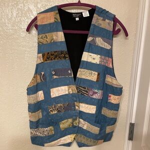 Nativewear Designs VTG Patchwork Vest Tribal Southwestern Native Boho M